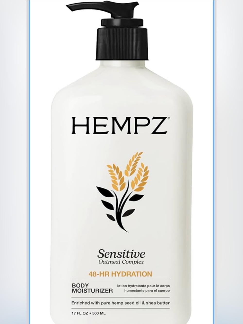Hempz Comfortable Skin Hydrating Body Lotion - White & Black